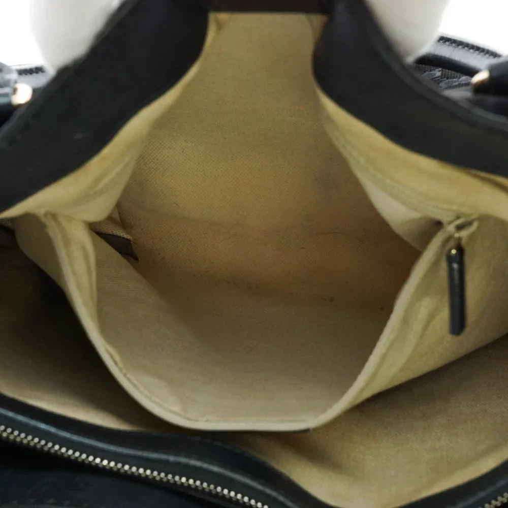 Auth Gucci Gg Tote Bag Black Canvas #16019G13 - Picture 11 of 13